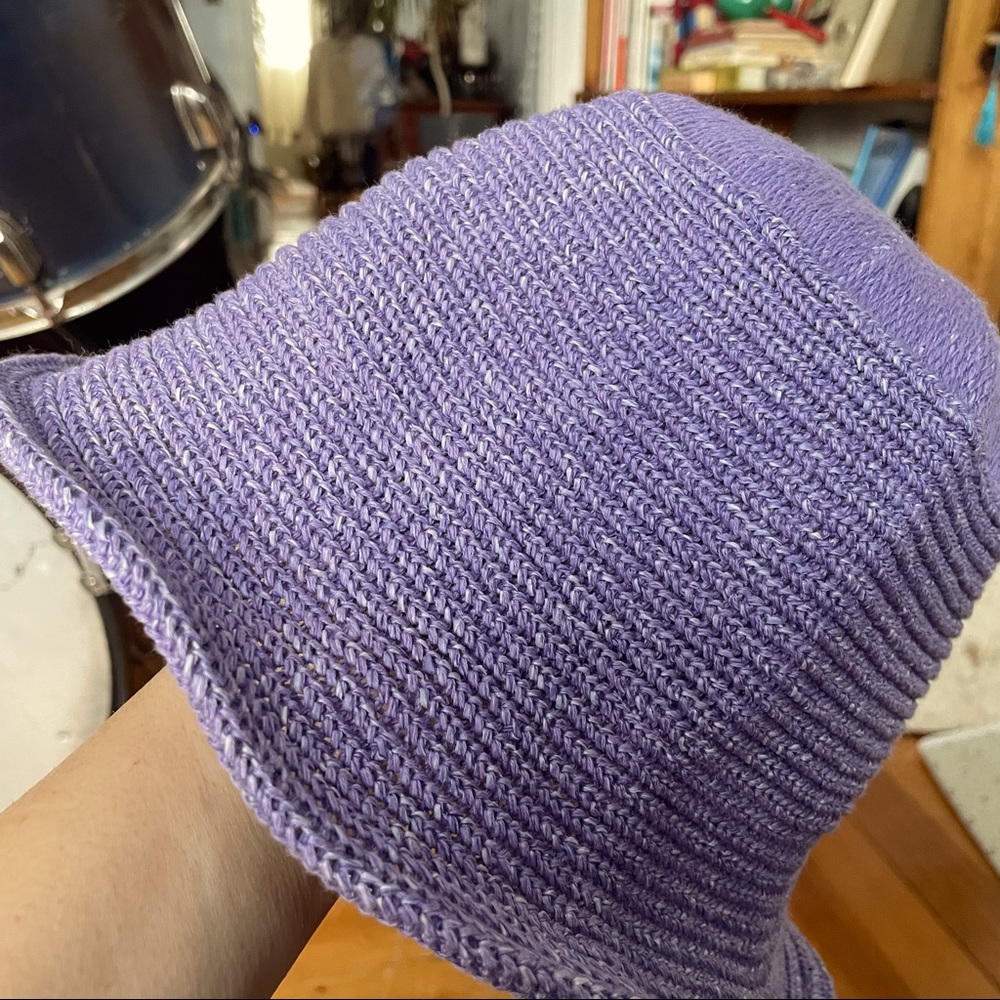 Cute Lilac lavender woven bucket hat